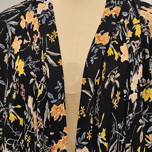 Patrons Of Peace NWT Floral Open Tie-Front Women's Cardigan 100% Rayon Sz S - Picture 9 of 9